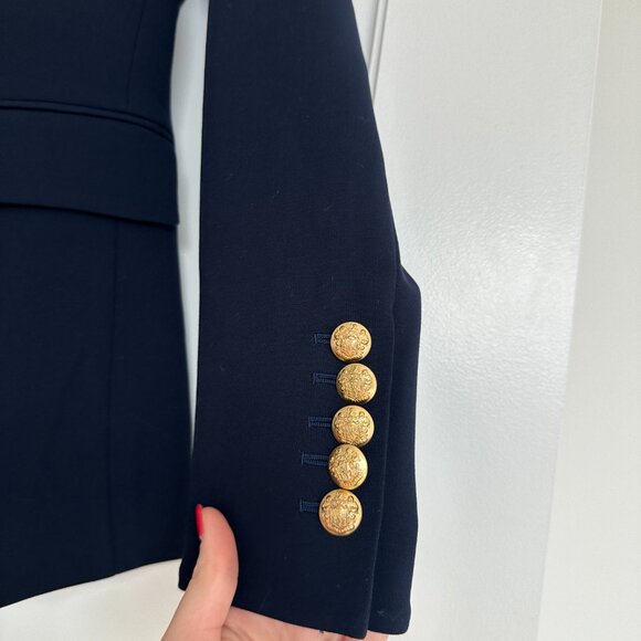 NWT Veronica Beard Miller Blazer Dickey Jacket in Navy Blue Size 24 Lightweight - Picture 4 of 10